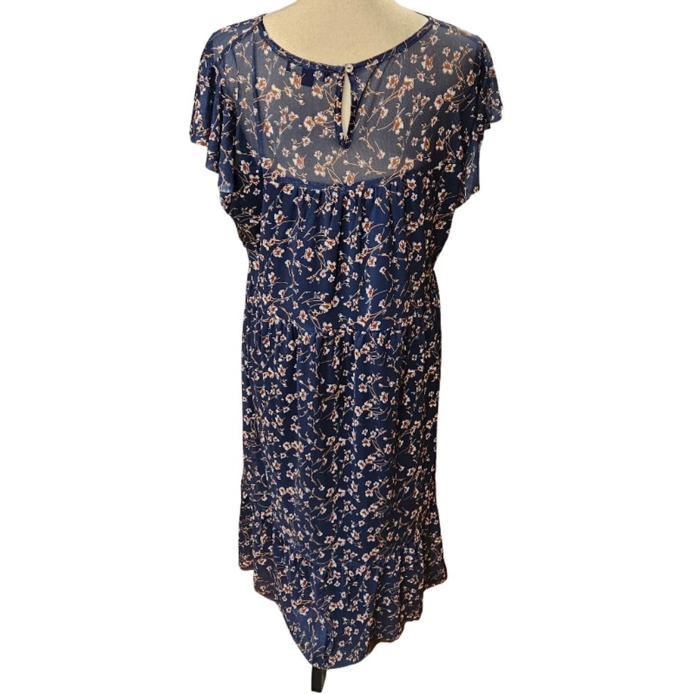 Vintage Suzanne Betro Floral Blue Dress - Picture 7 of 10